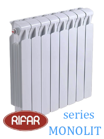 Радиатор биметаллический RIFAR МONOLIT 500/12 секций (боковое подключение) 